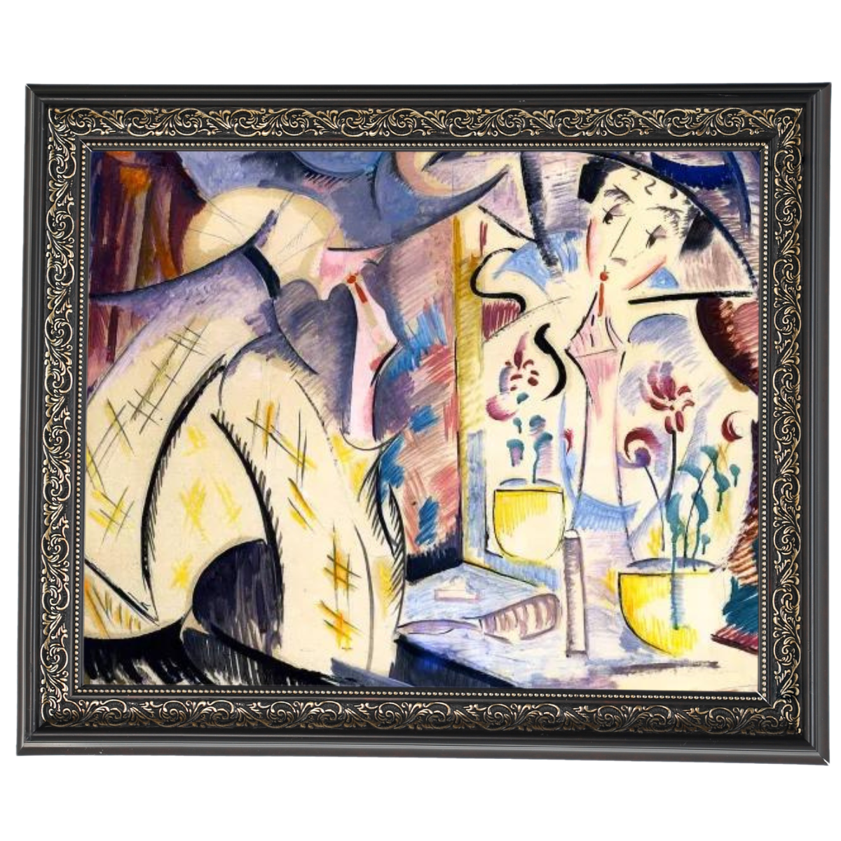Woman at Her Dressing Table- Vintage Wall Art Prints Decor For Living Room