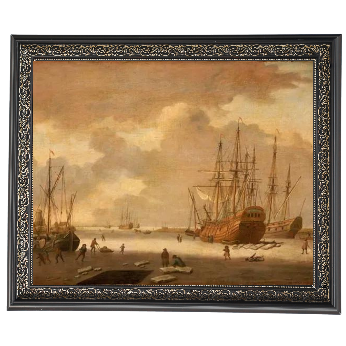 A Dutch Whaler and Other Vessels in the Ice