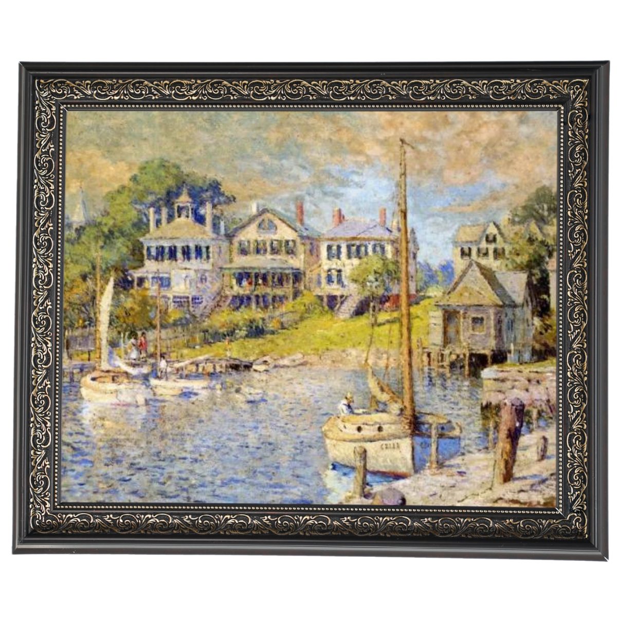 At Edgartown, Martha's Vinyard - Vintage Wall Art Prints Decor For Living Room