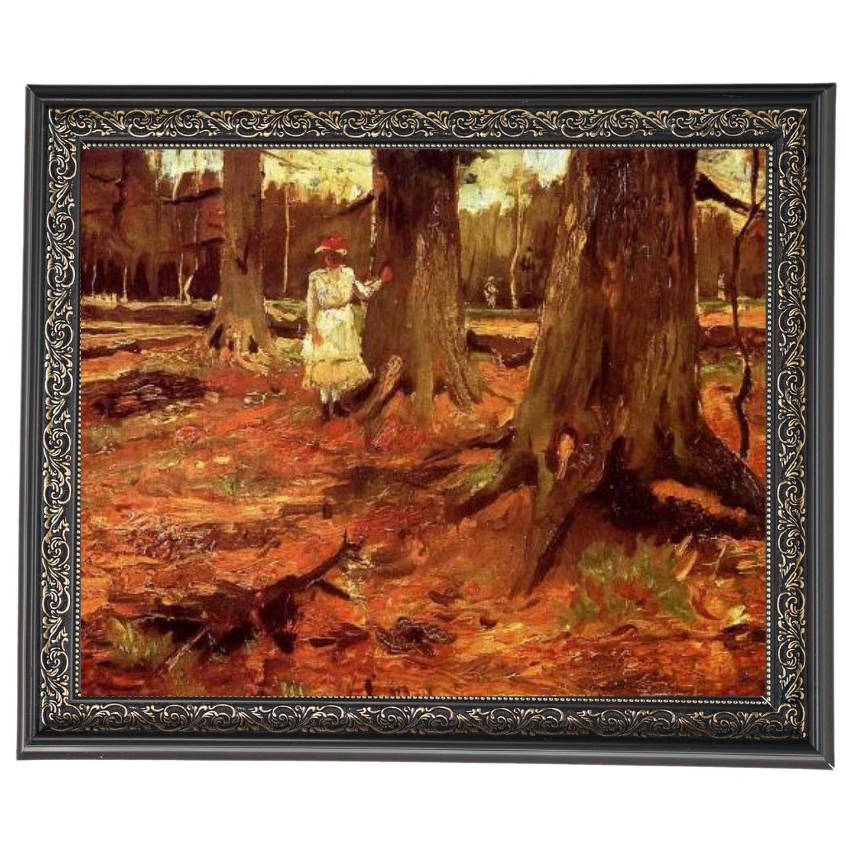 A Girl in White in the Woods