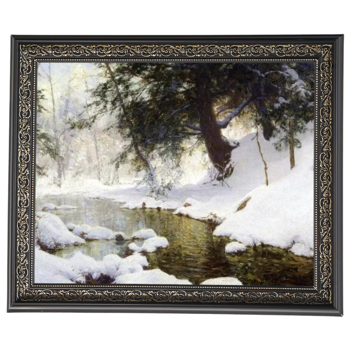 November Snow - Vintage Winter Wall Art Prints Decor For Living Room
