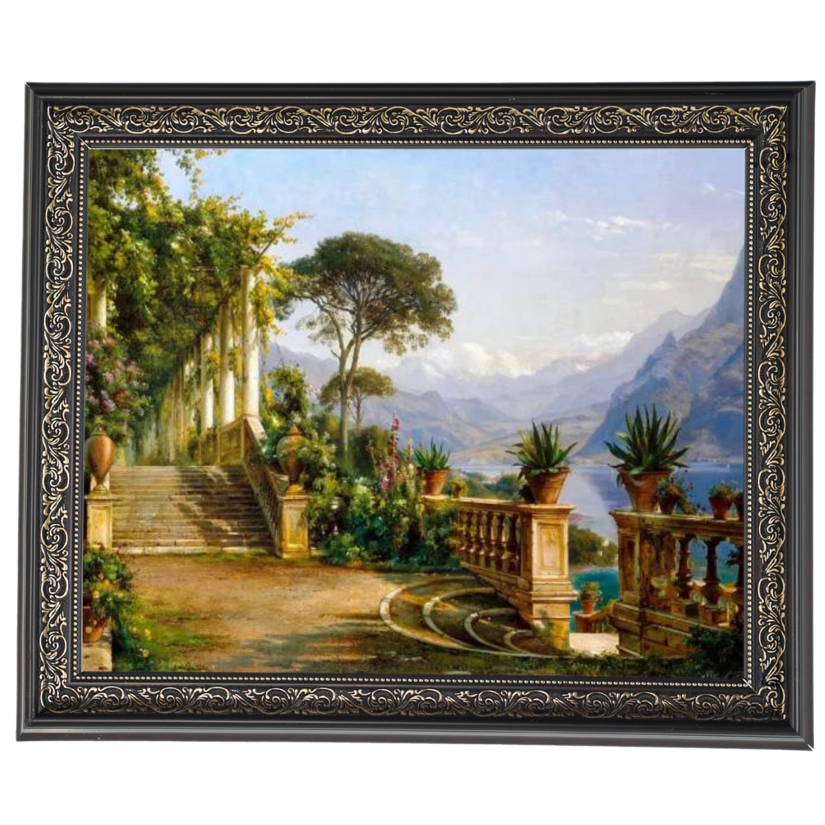 Lodge On Lake Como - Vintage Wall Art Prints Decor For Living Room