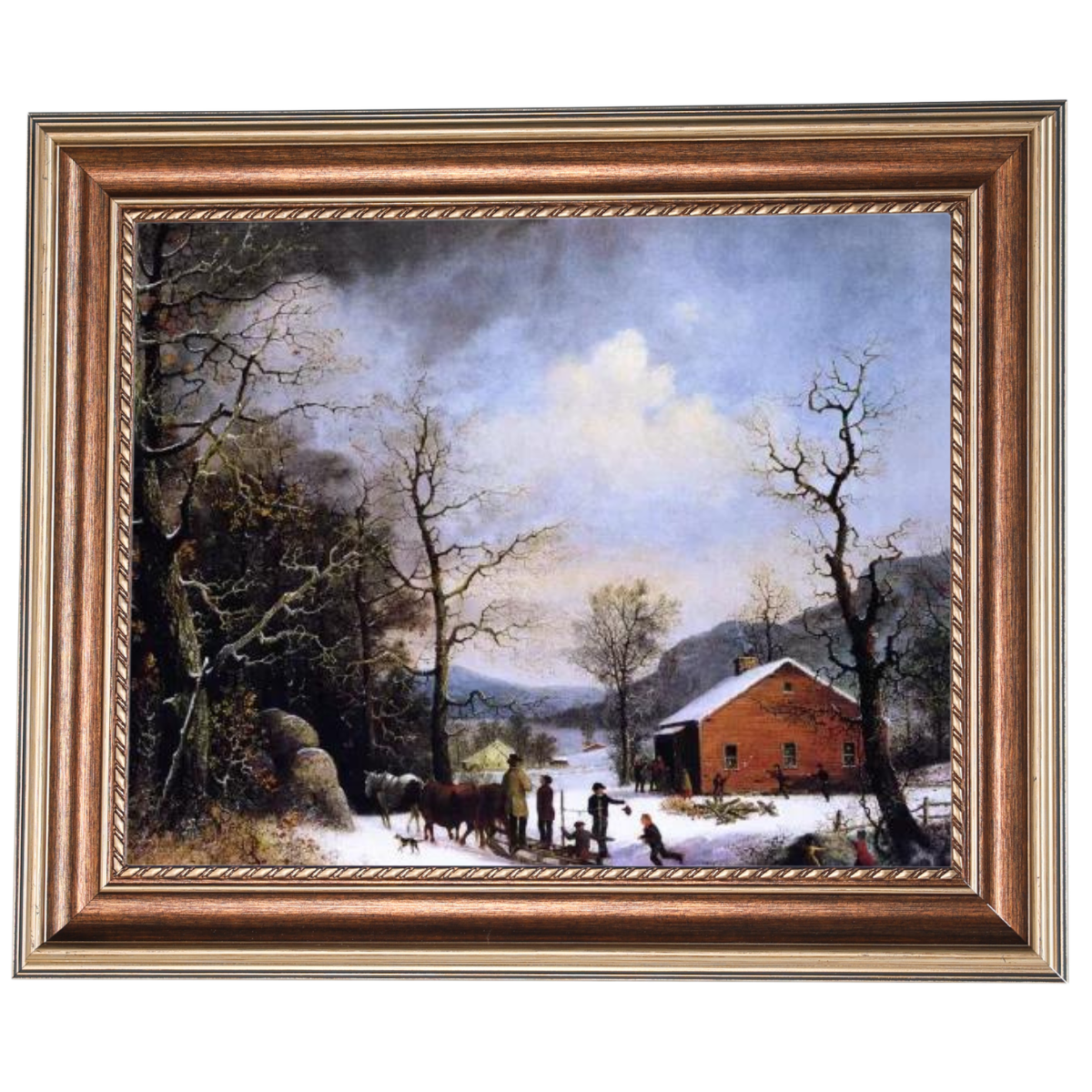 Winter Scene - Vintage Winter Wall Art Prints Decor For Living Room