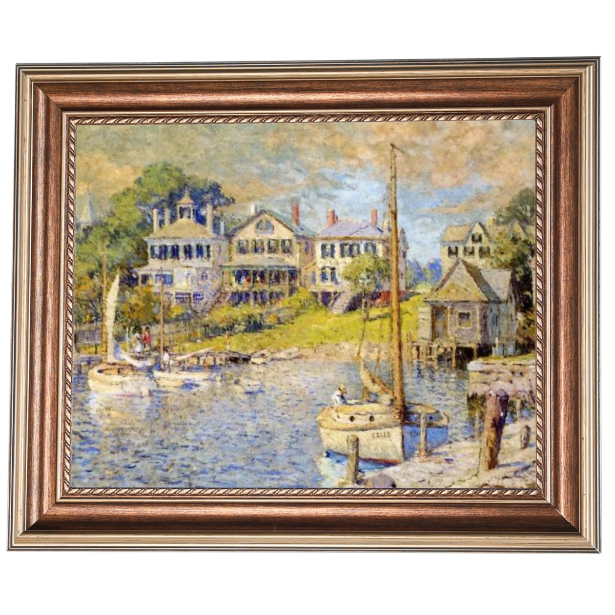 At Edgartown, Martha's Vinyard - Vintage Wall Art Prints Decor For Living Room