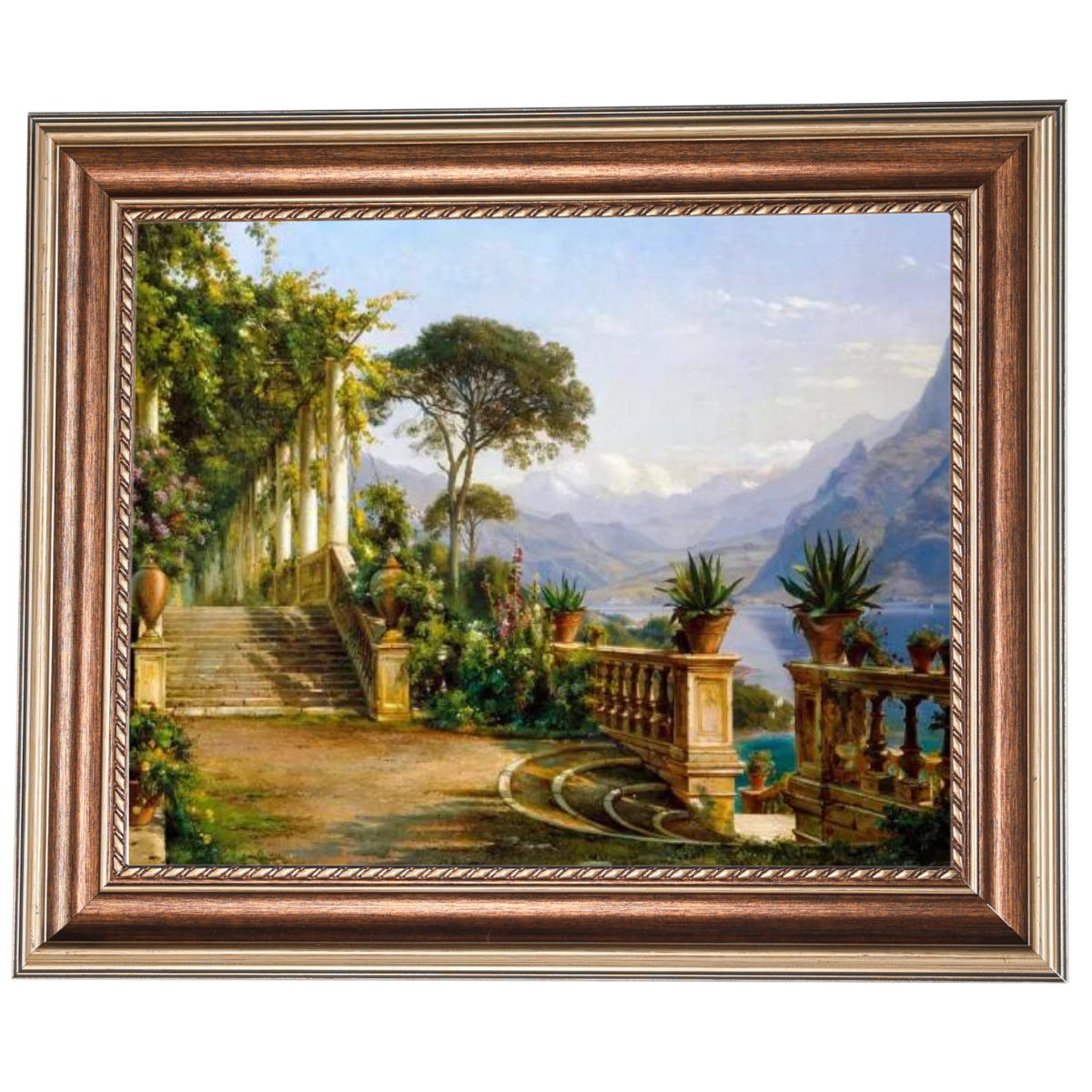 Lodge On Lake Como - Vintage Wall Art Prints Decor For Living Room