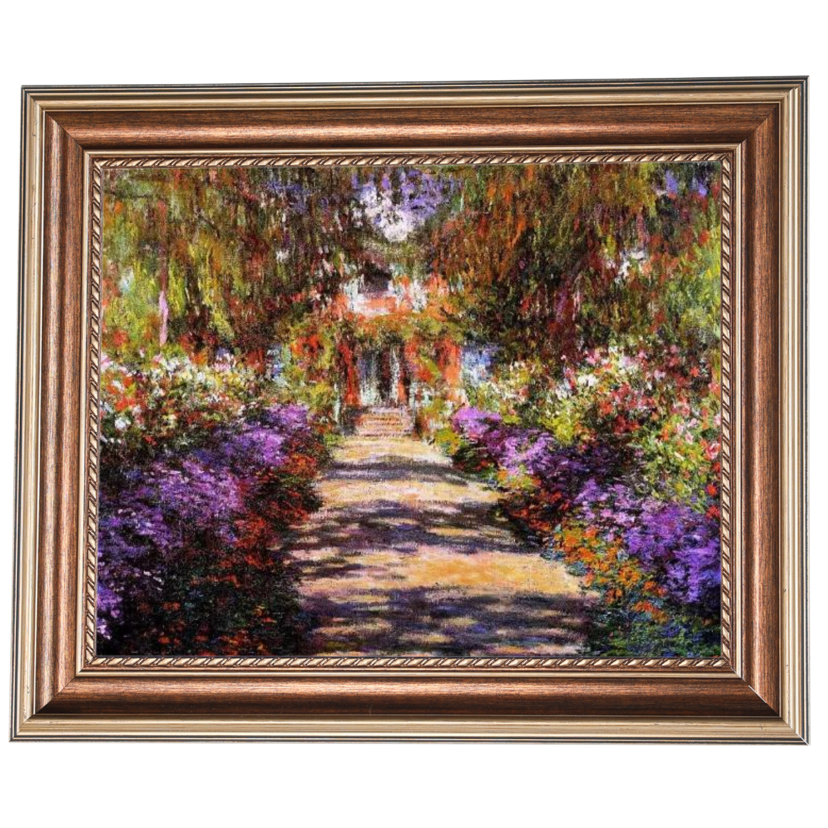 Pathway in Monet's Garden at Giverny- Vintage Wall Art Prints Decor For Living Room