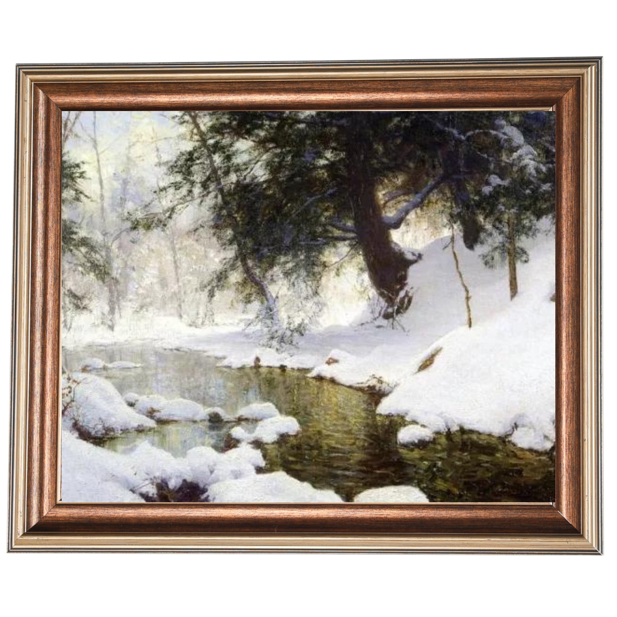 November Snow - Vintage Winter Wall Art Prints Decor For Living Room