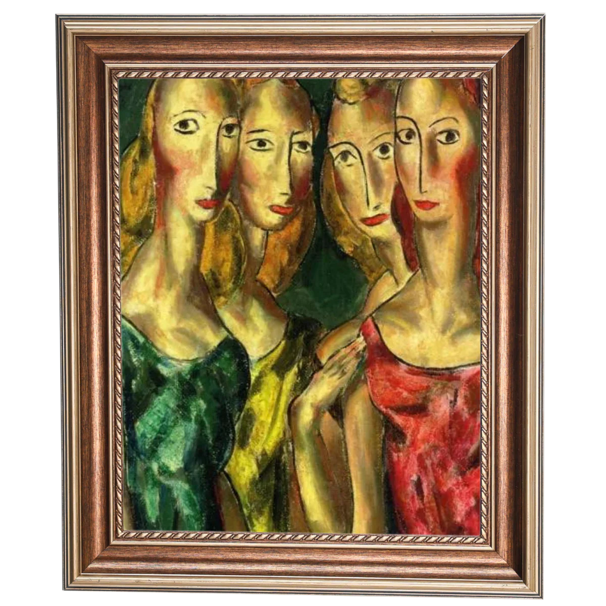 Four Sisters- Vintage Wall Art Prints Decor For Living Room