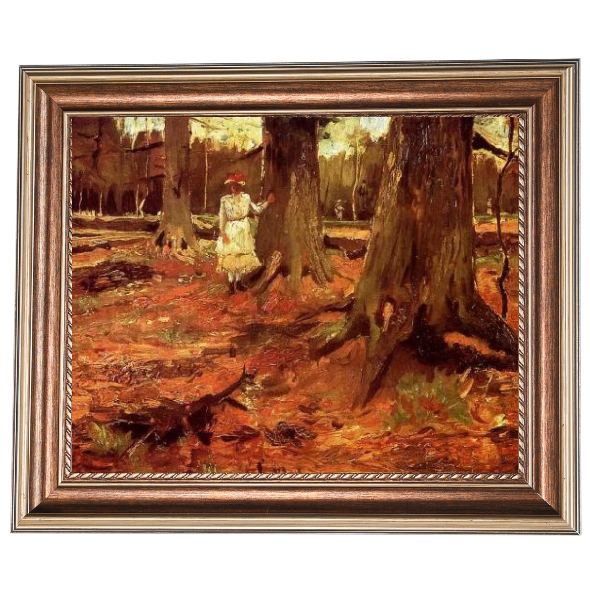 A Girl in White in the Woods