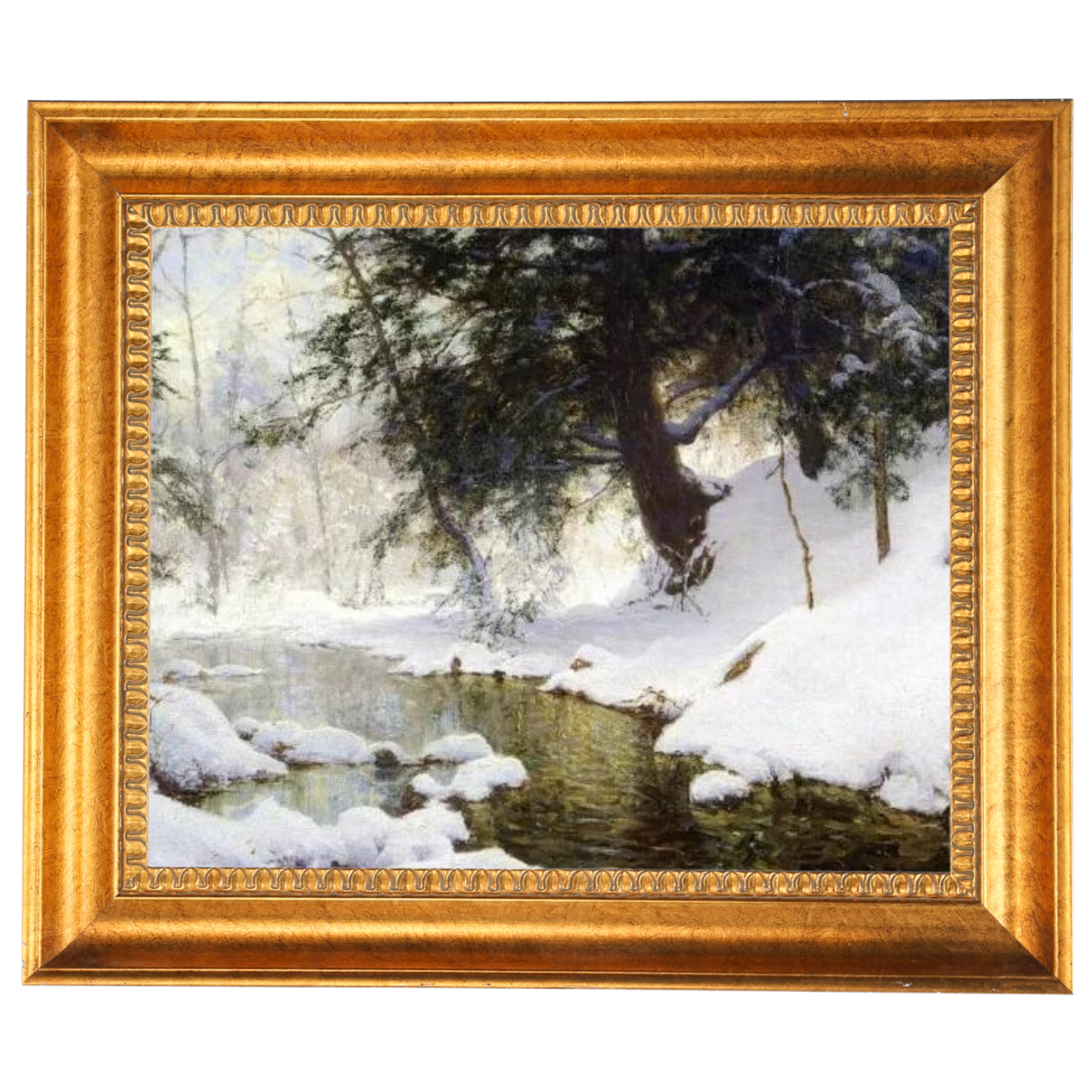 November Snow - Vintage Winter Wall Art Prints Decor For Living Room