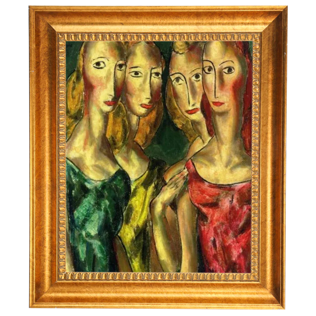 Four Sisters- Vintage Wall Art Prints Decor For Living Room