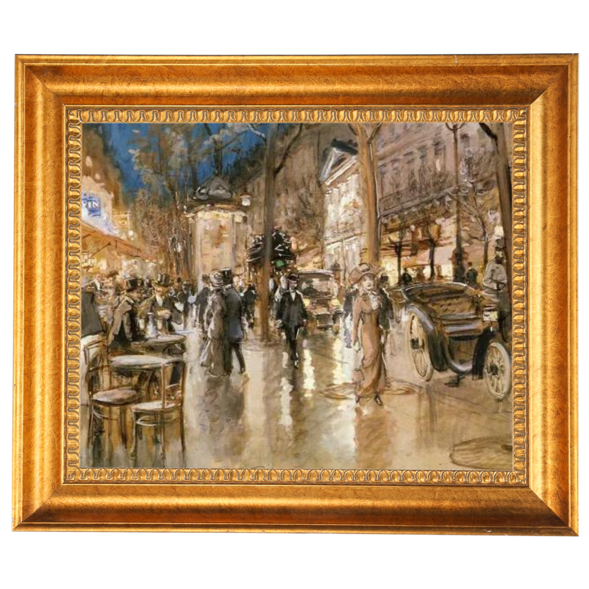 Evening on a Parisian Boulevard - Vintage Wall Art Prints Decor For Bedroom