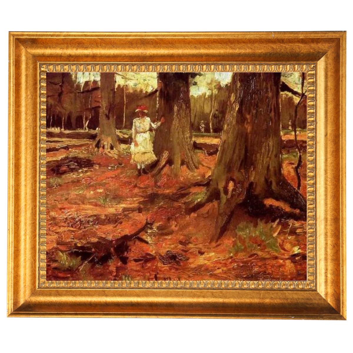 A Girl in White in the Woods