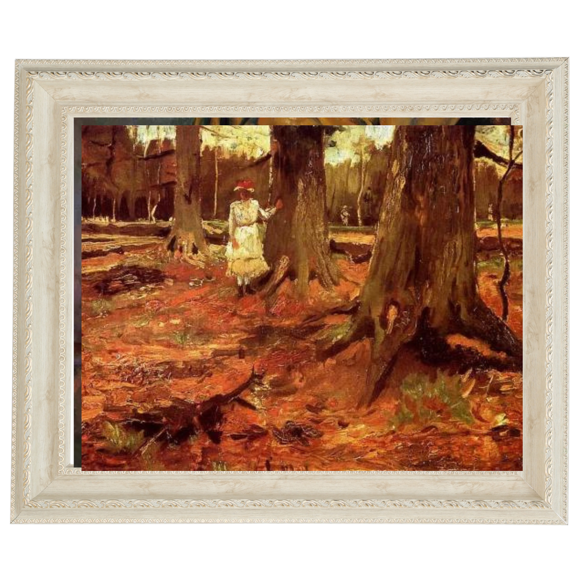 A Girl in White in the Woods