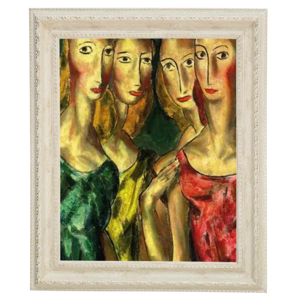 Four Sisters- Vintage Wall Art Prints Decor For Living Room