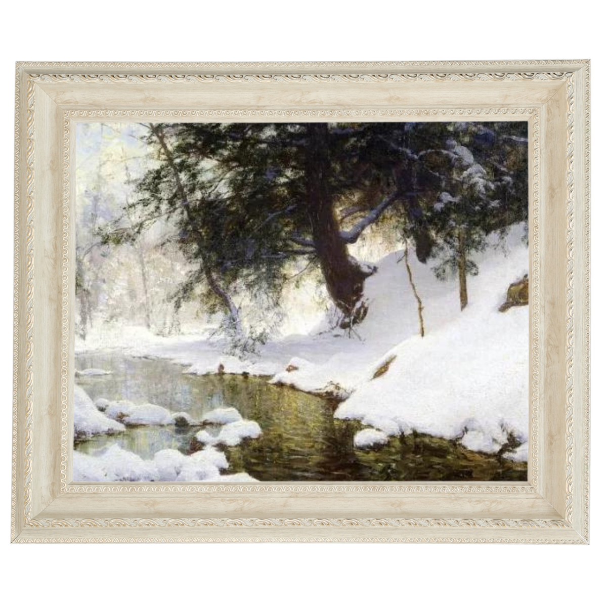 November Snow - Vintage Winter Wall Art Prints Decor For Living Room