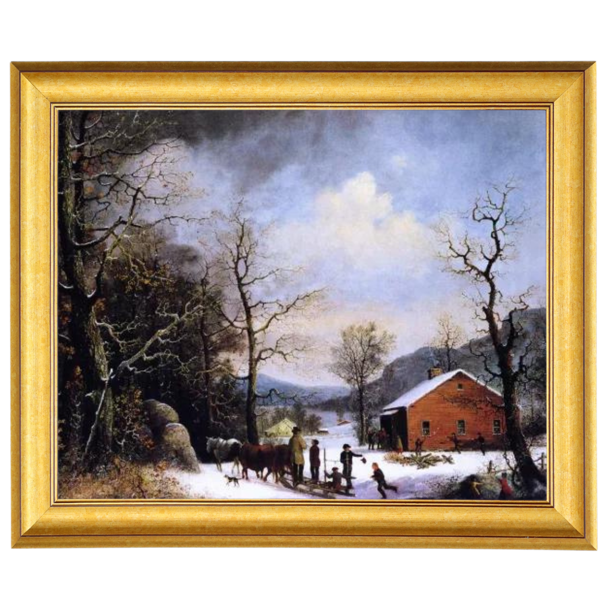 Winter Scene - Vintage Winter Wall Art Prints Decor For Living Room