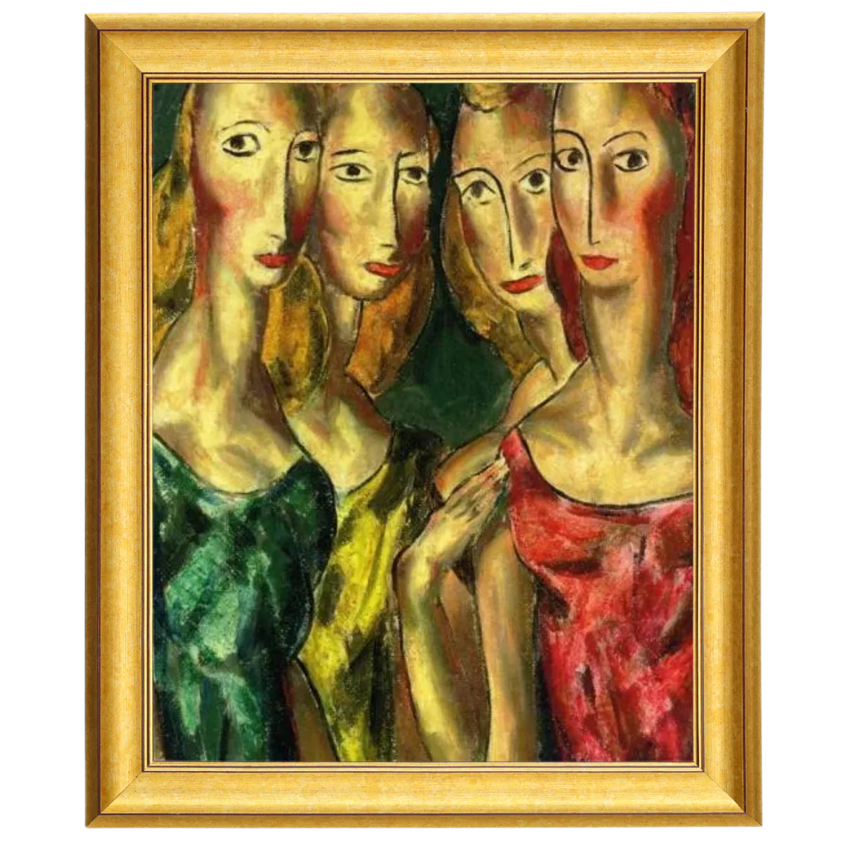 Four Sisters- Vintage Wall Art Prints Decor For Living Room