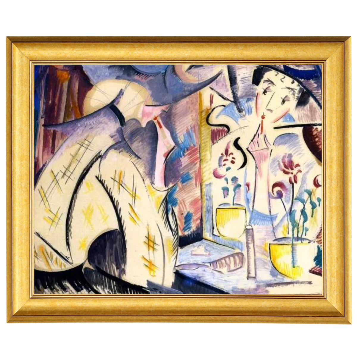 Woman at Her Dressing Table- Vintage Wall Art Prints Decor For Living Room