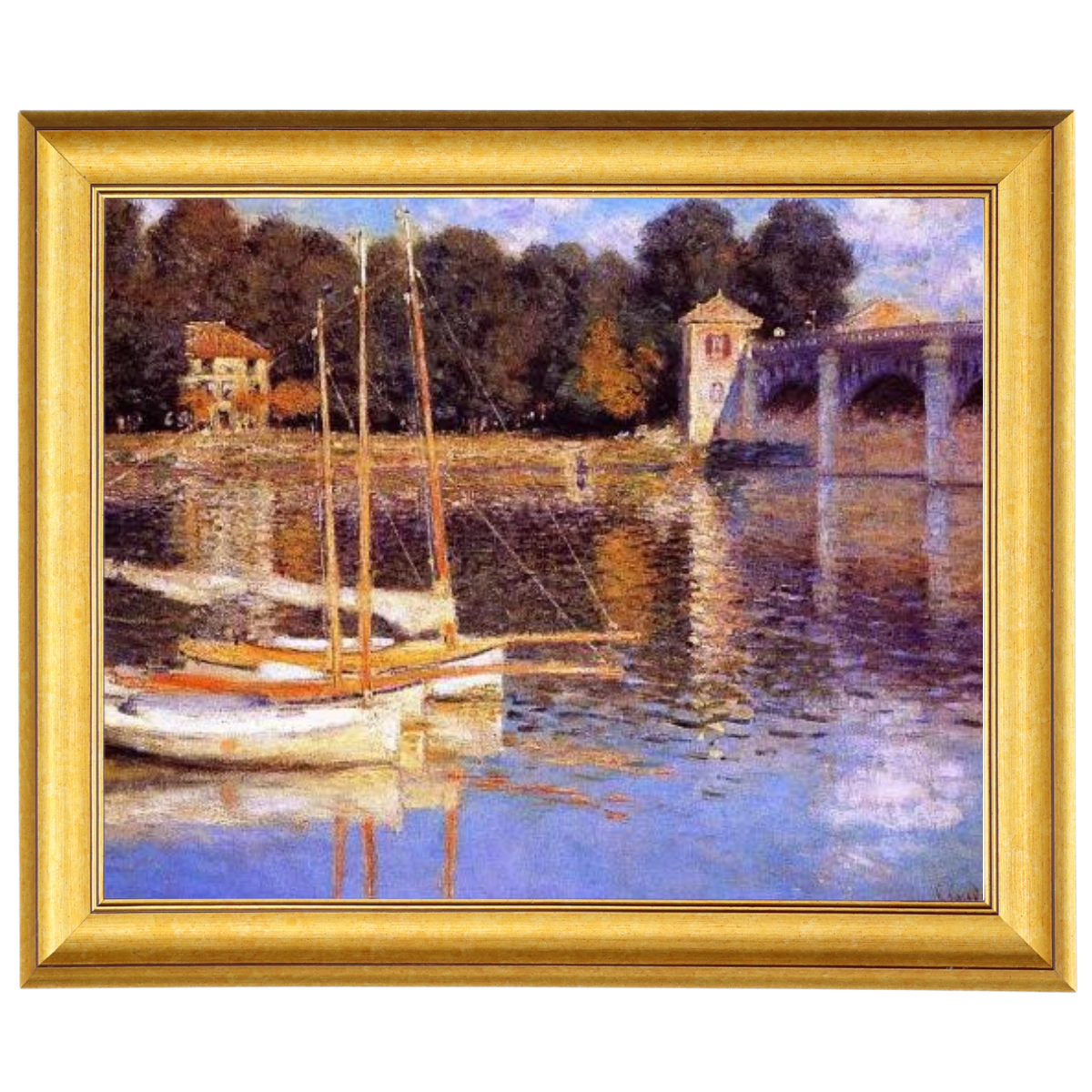 The Bridge at Argenteuil - Vintage Wall Art Prints Decor For Living Room