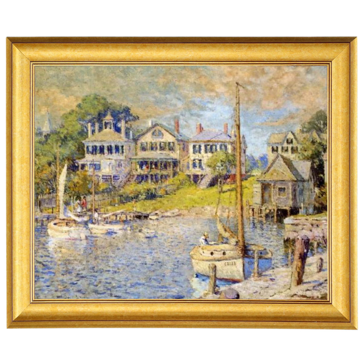 At Edgartown, Martha's Vinyard - Vintage Wall Art Prints Decor For Living Room