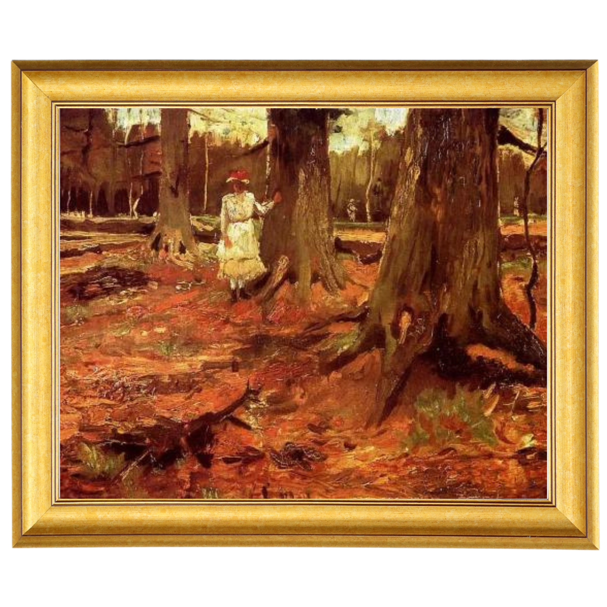 A Girl in White in the Woods