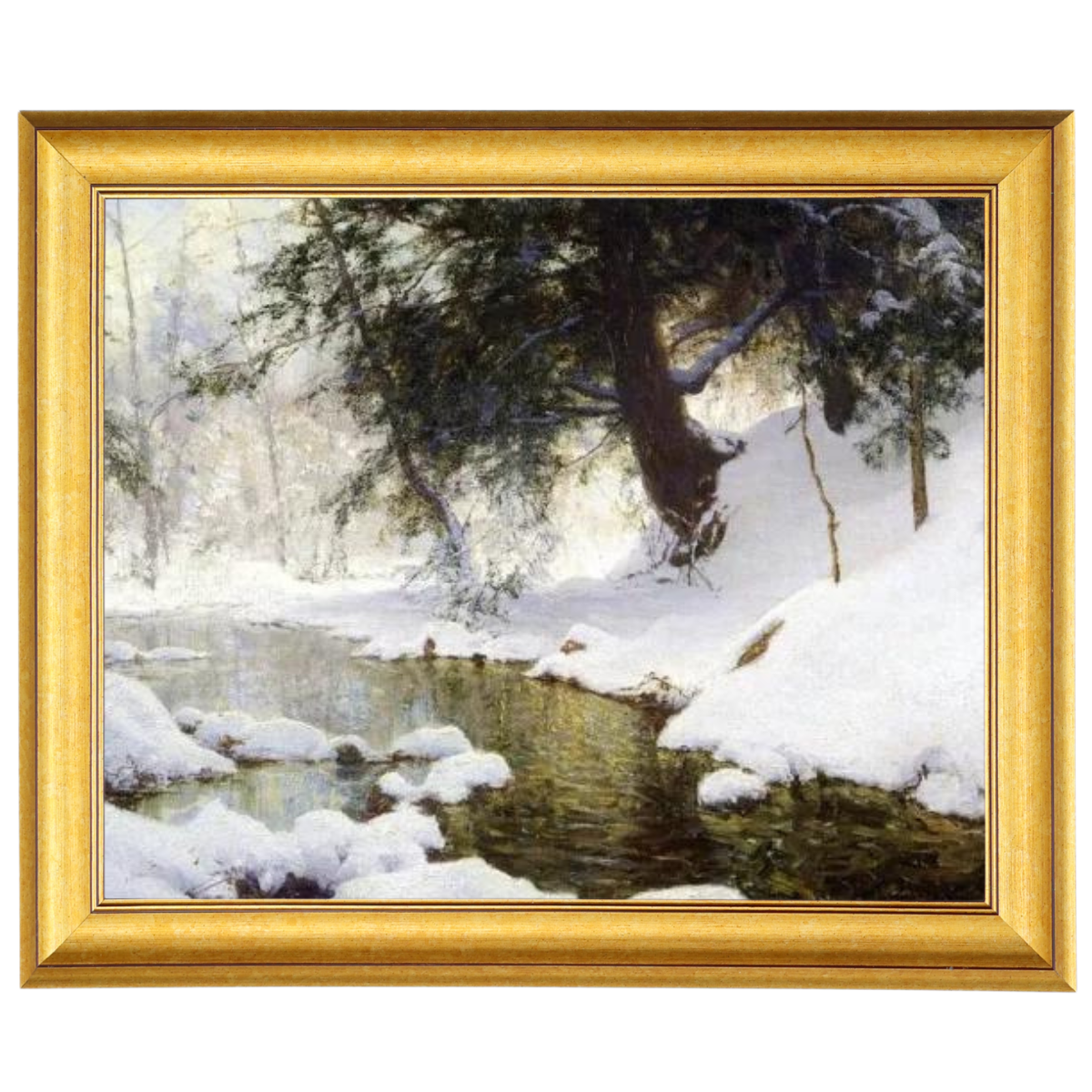 November Snow - Vintage Winter Wall Art Prints Decor For Living Room