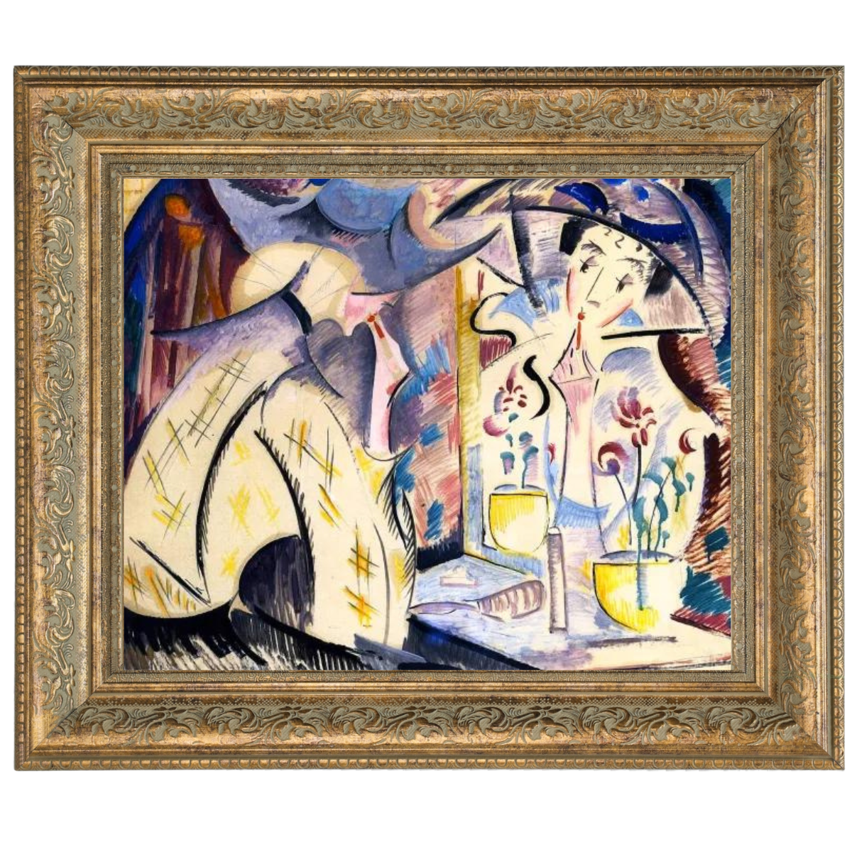 Woman at Her Dressing Table- Vintage Wall Art Prints Decor For Living Room