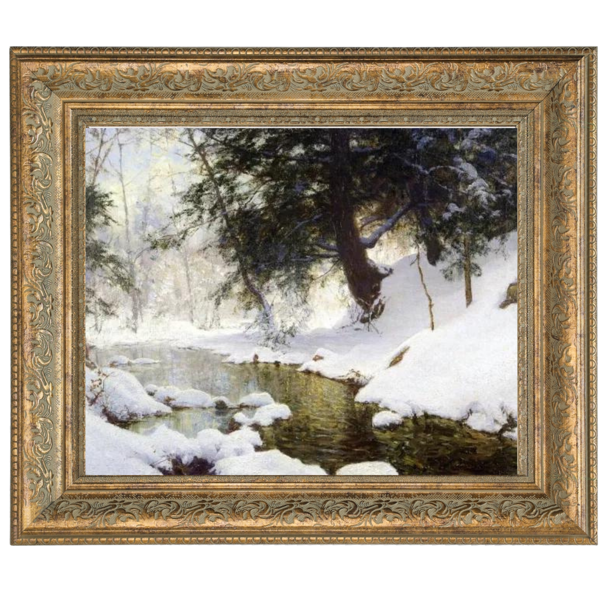 November Snow - Vintage Winter Wall Art Prints Decor For Living Room