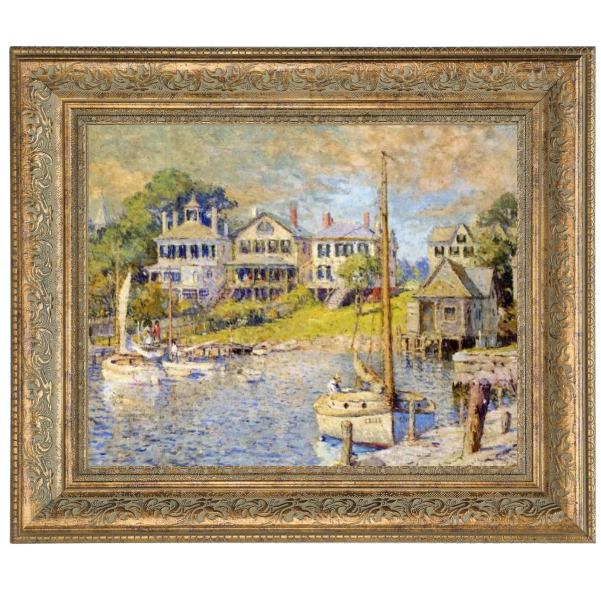 At Edgartown, Martha's Vinyard - Vintage Wall Art Prints Decor For Living Room