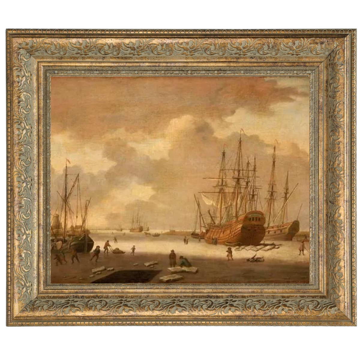 A Dutch Whaler and Other Vessels in the Ice