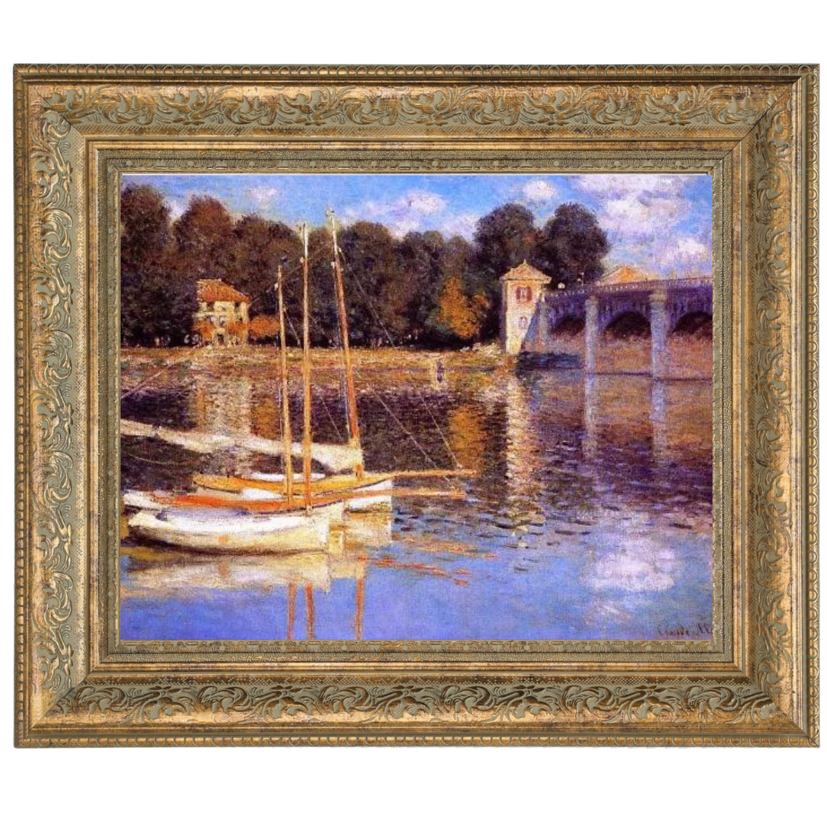 The Bridge at Argenteuil - Vintage Wall Art Prints Decor For Living Room