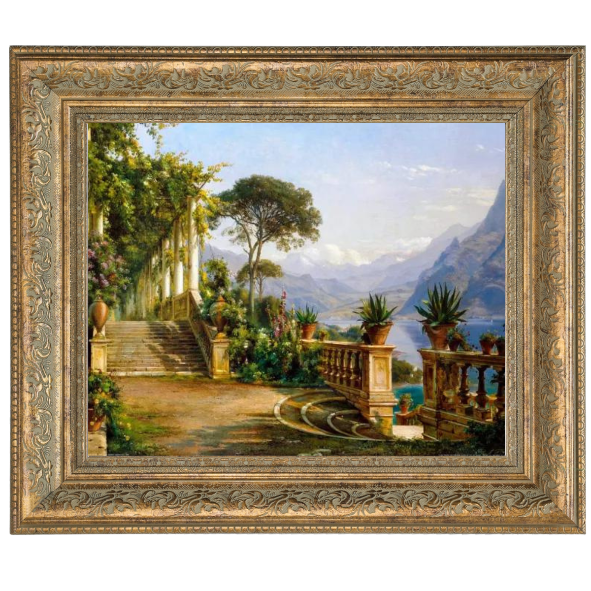 Lodge On Lake Como - Vintage Wall Art Prints Decor For Living Room