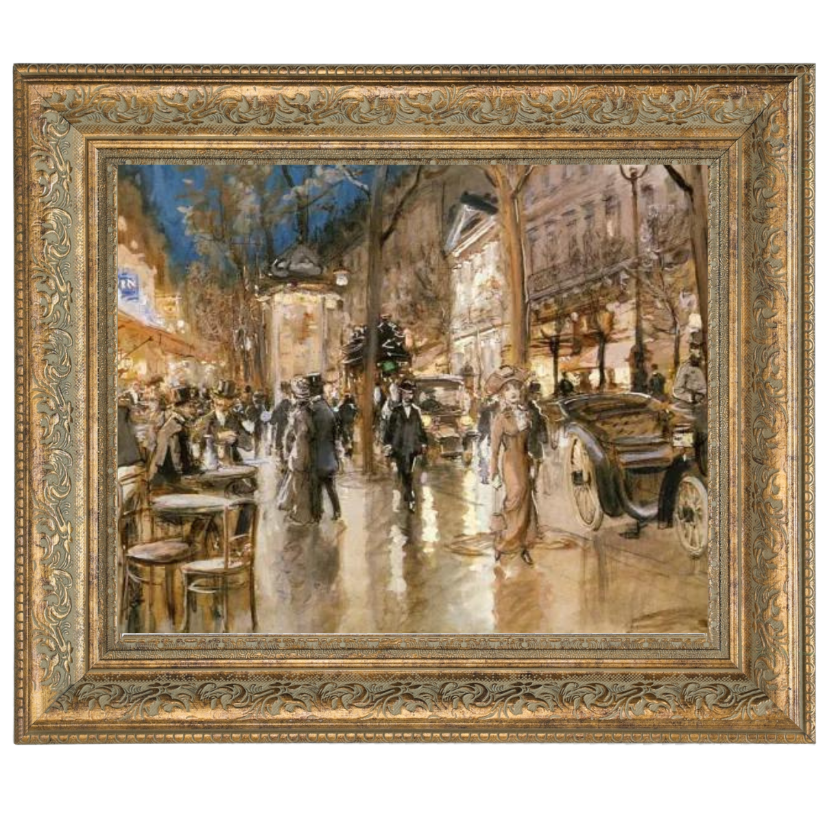 Evening on a Parisian Boulevard - Vintage Wall Art Prints Decor For Bedroom
