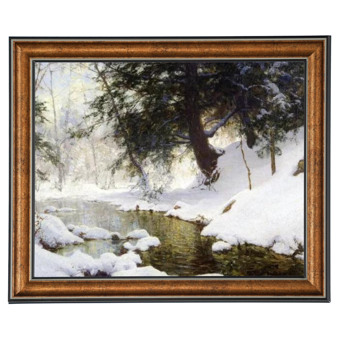 November Snow - Vintage Winter Wall Art Prints Decor For Living Room