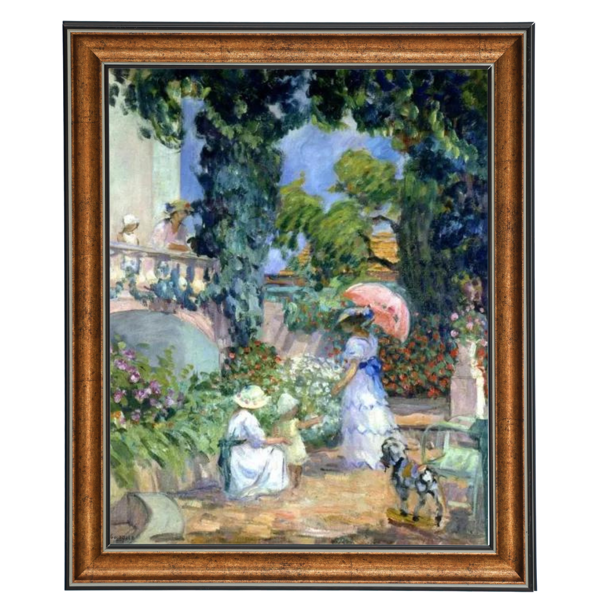 Terrace in the Garden- Unique Wall Art Prints Decor For Living Room