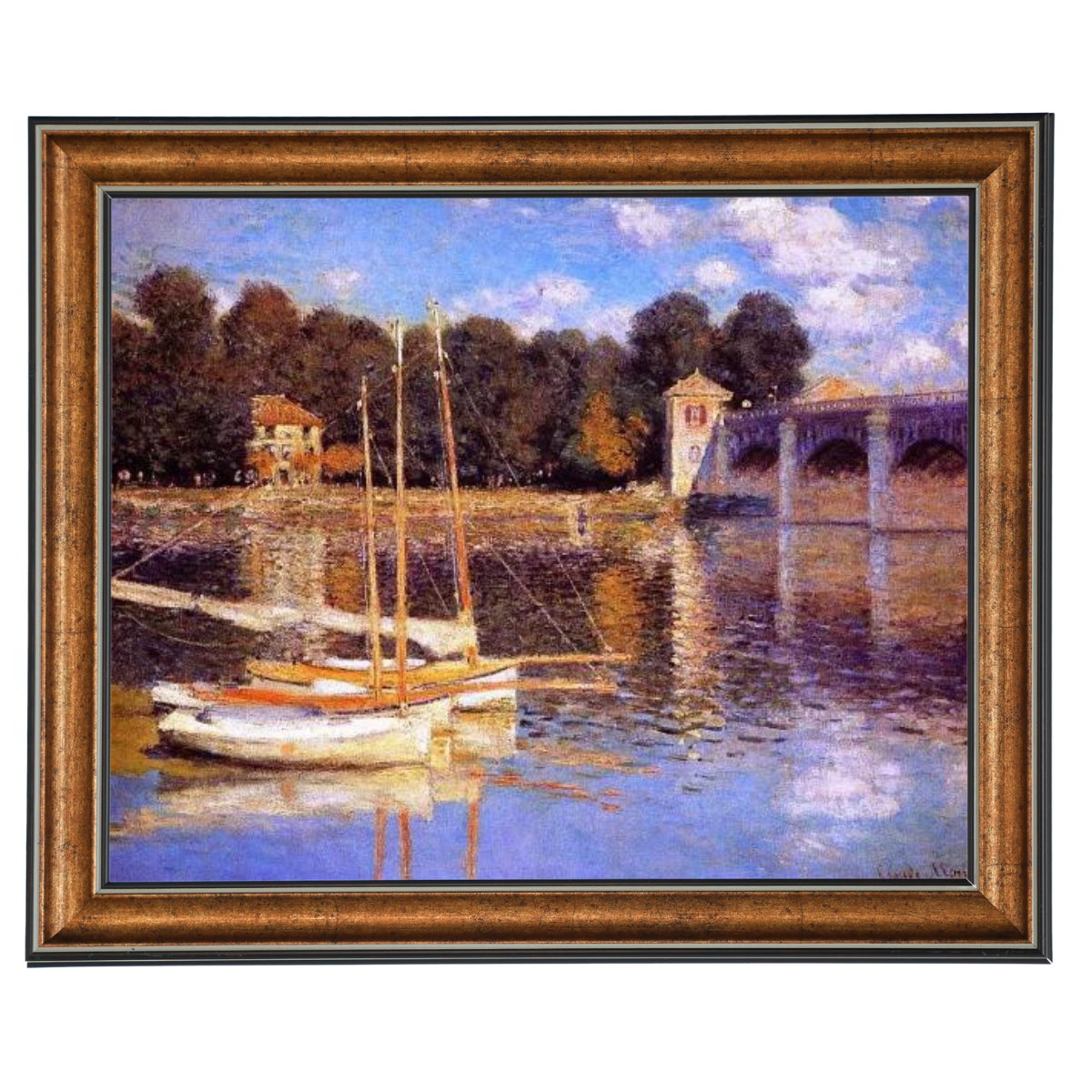 The Bridge at Argenteuil - Vintage Wall Art Prints Decor For Living Room