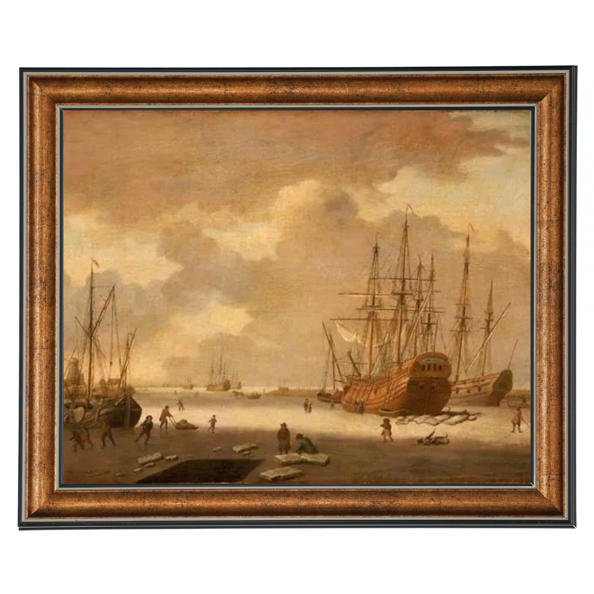 A Dutch Whaler and Other Vessels in the Ice