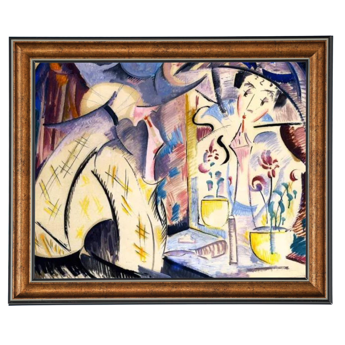 Woman at Her Dressing Table- Vintage Wall Art Prints Decor For Living Room