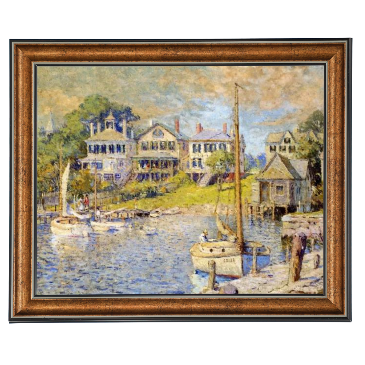 At Edgartown, Martha's Vinyard - Vintage Wall Art Prints Decor For Living Room
