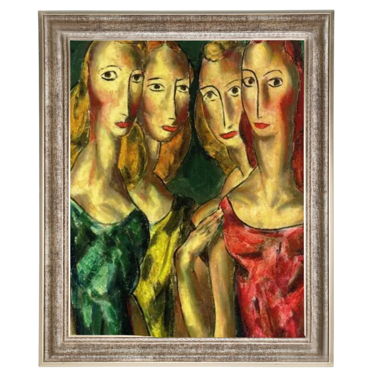 Four Sisters- Vintage Wall Art Prints Decor For Living Room