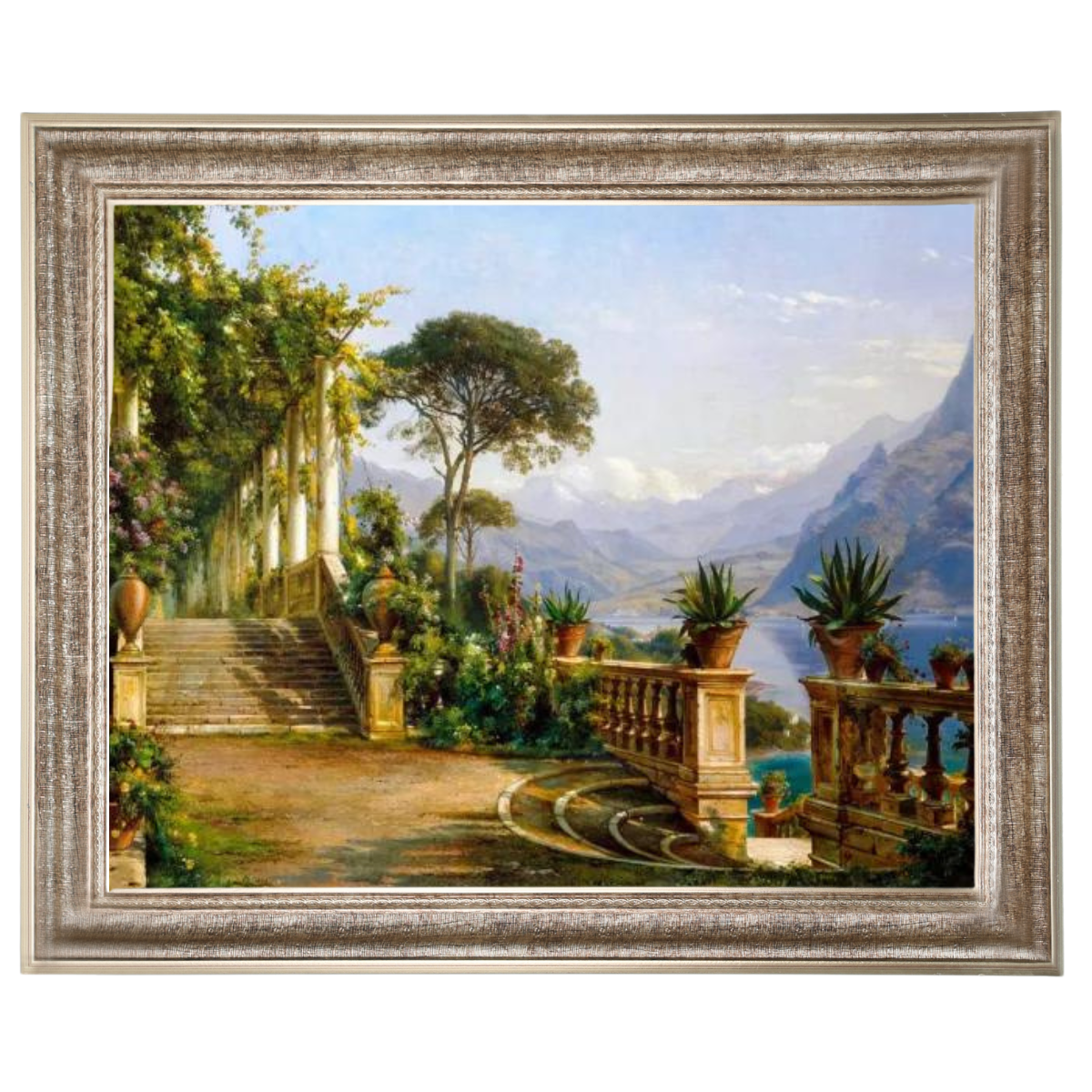 Lodge On Lake Como - Vintage Wall Art Prints Decor For Living Room