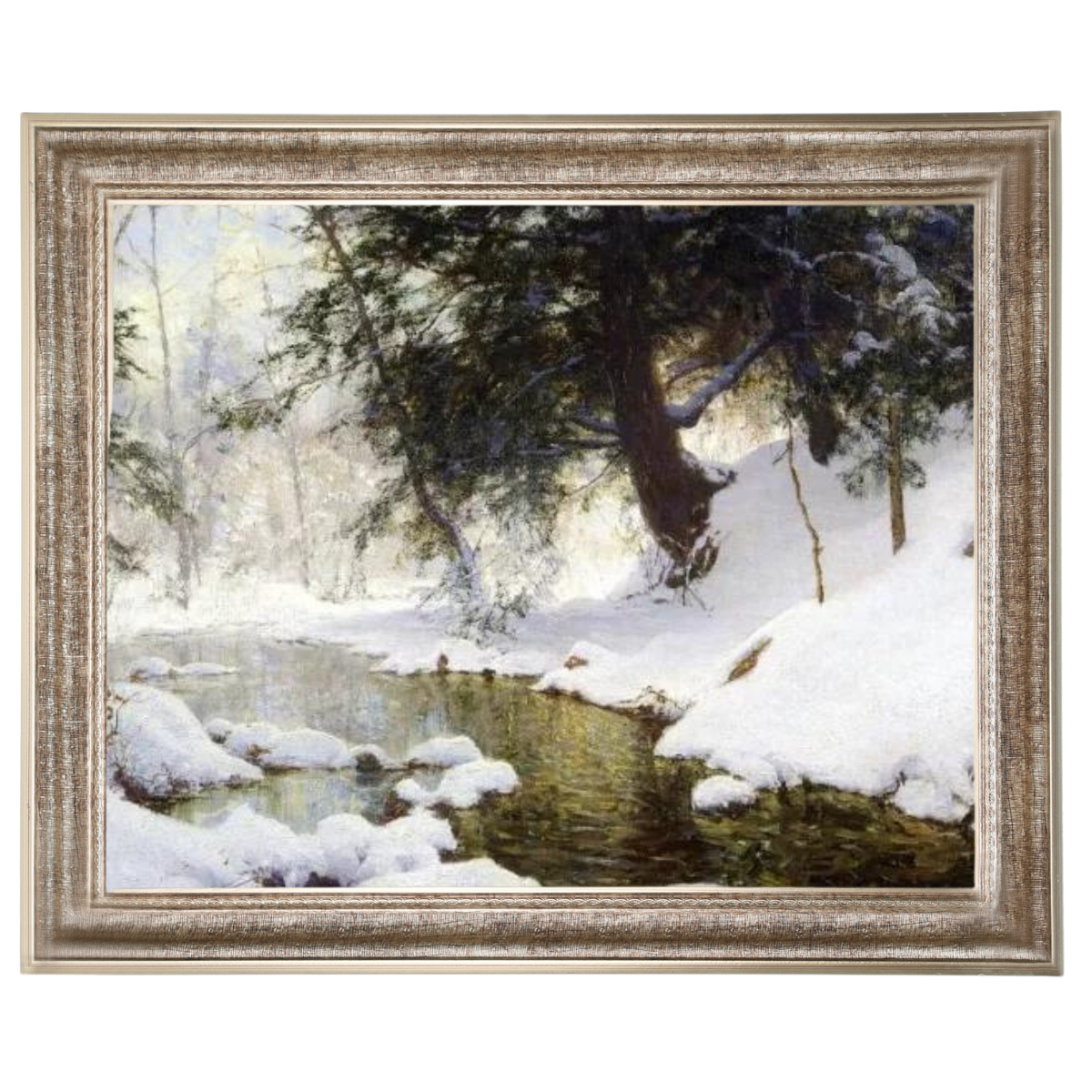 November Snow - Vintage Winter Wall Art Prints Decor For Living Room