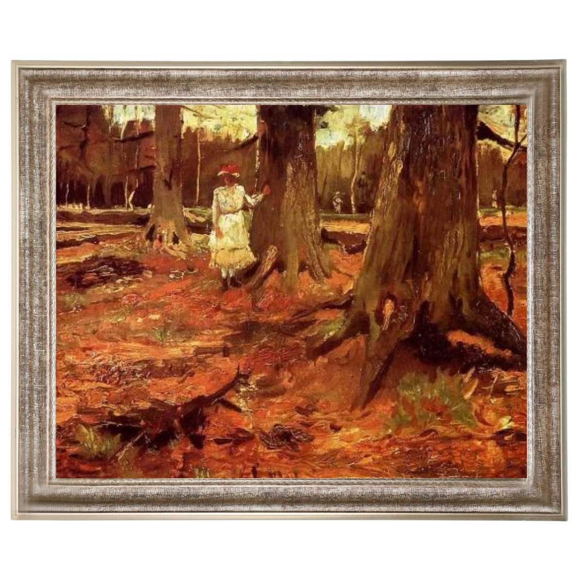 A Girl in White in the Woods