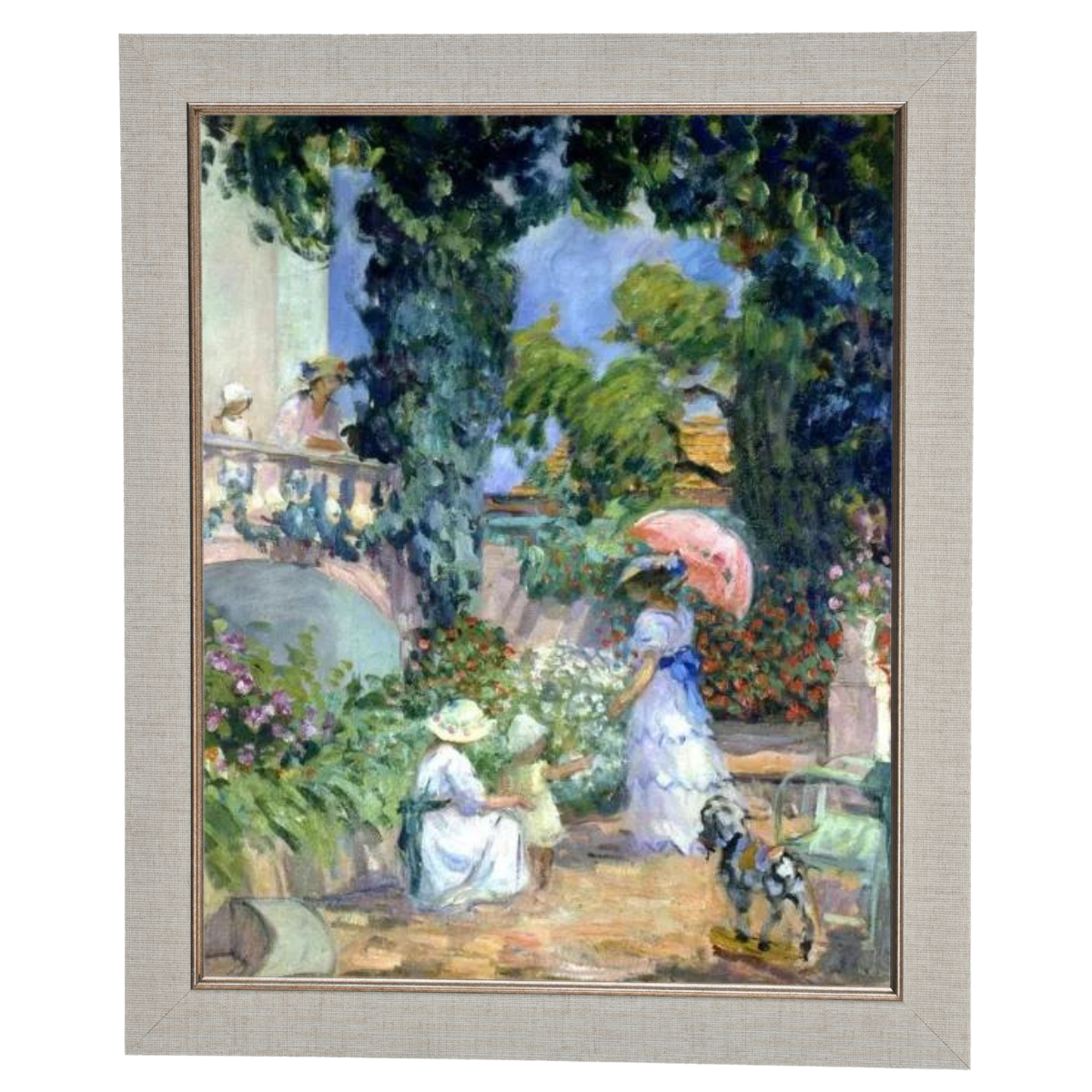 Terrace in the Garden- Unique Wall Art Prints Decor For Living Room