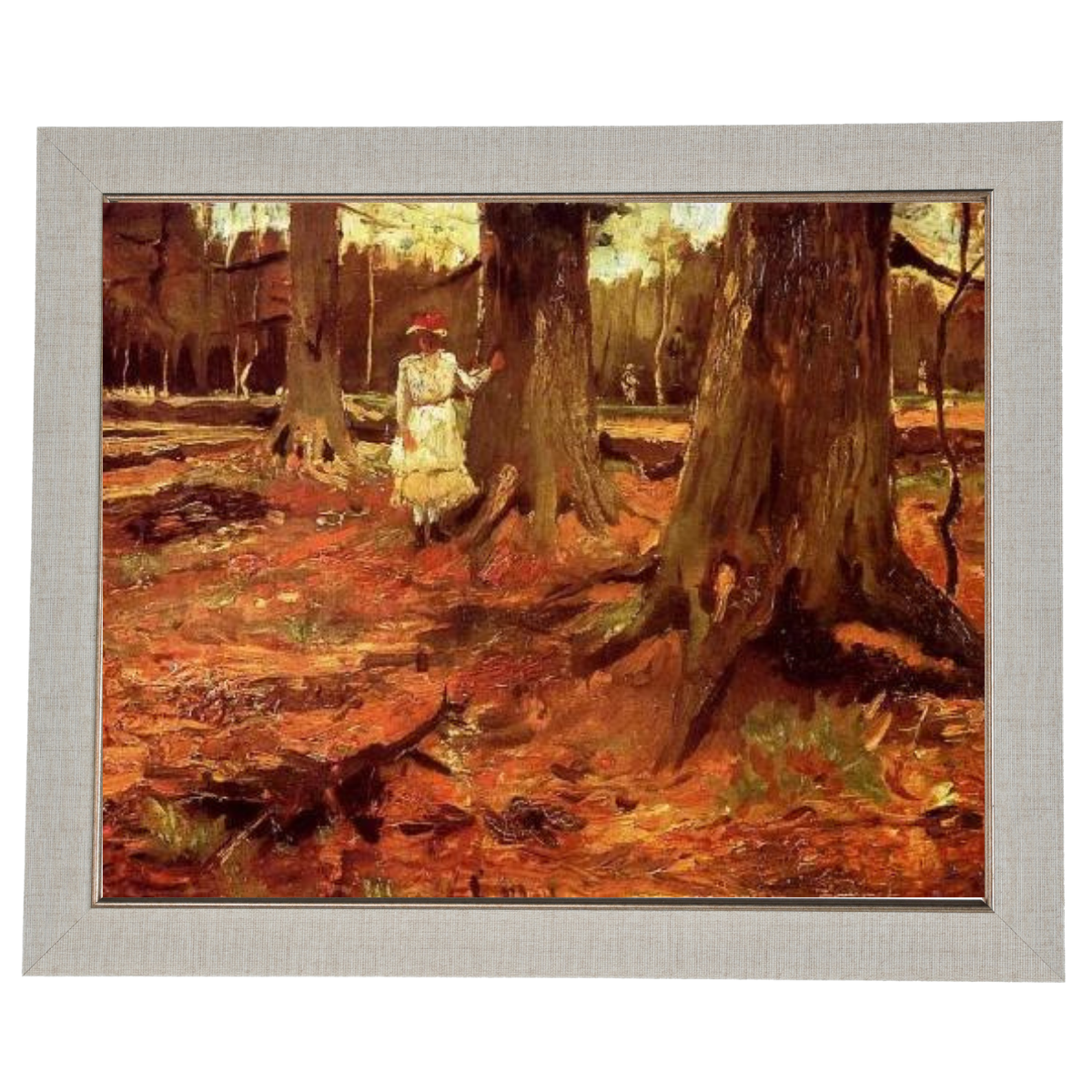 A Girl in White in the Woods
