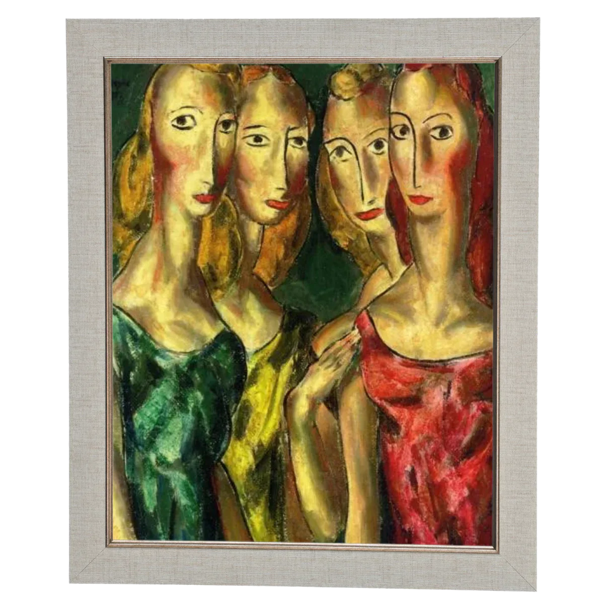 Four Sisters- Vintage Wall Art Prints Decor For Living Room