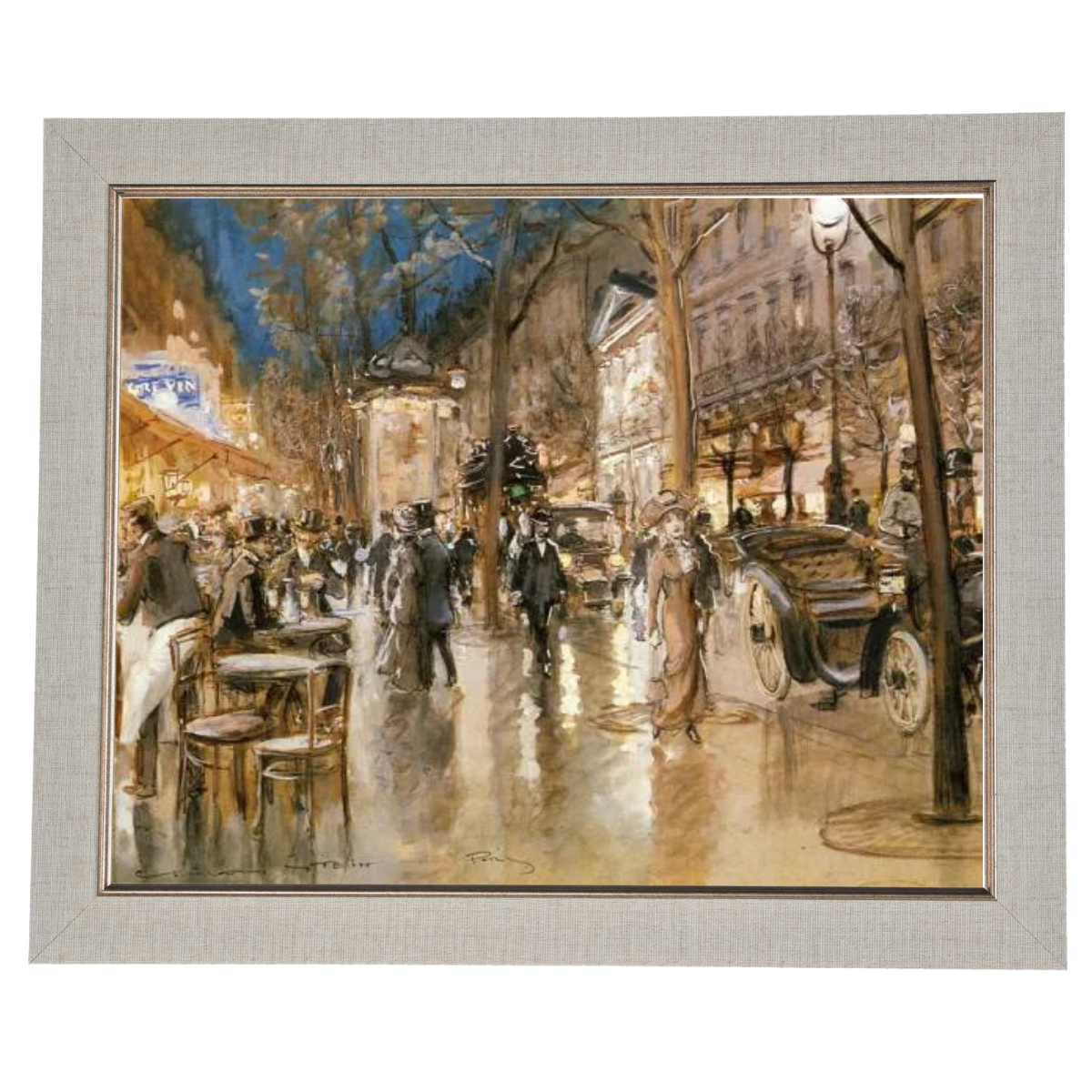 Evening on a Parisian Boulevard - Vintage Wall Art Prints Decor For Bedroom