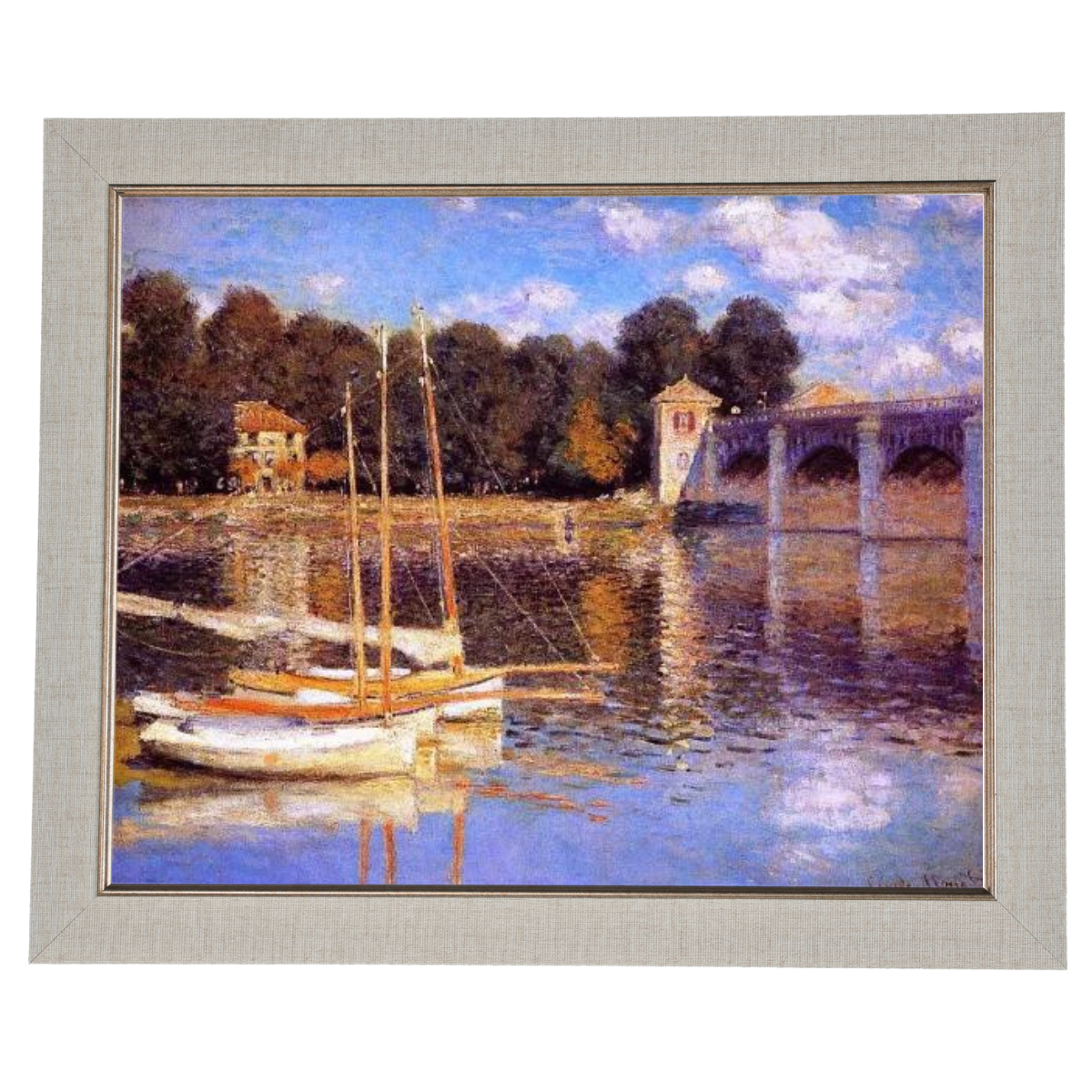 The Bridge at Argenteuil - Vintage Wall Art Prints Decor For Living Room