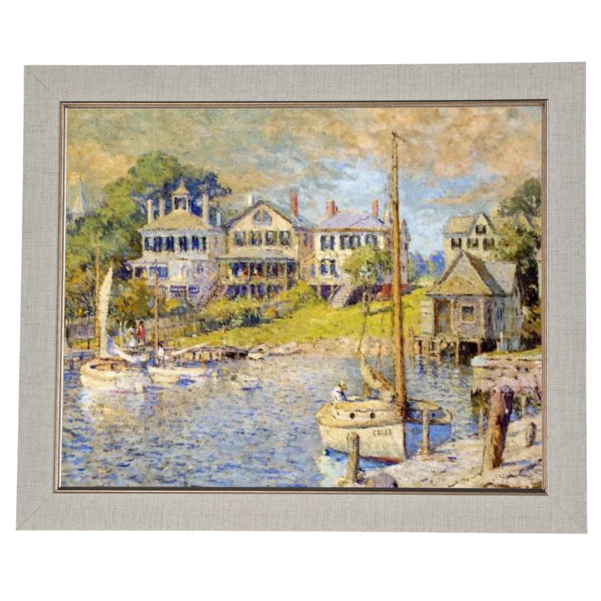 At Edgartown, Martha's Vinyard - Vintage Wall Art Prints Decor For Living Room
